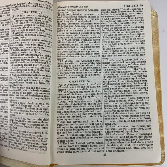 Holy Bible King James Version KJV Collins Press England White Faux Leather 1957 - Picture 7 of 16